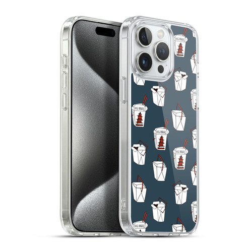 Andrea Lauren Design Food Pattern Take Out Soft Gel Case for Apple iPhone 15 Pro Max & MagSafe