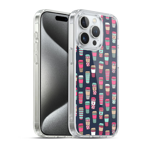 Andrea Lauren Design Food Pattern Coffee Soft Gel Case for Apple iPhone 15 Pro & MagSafe