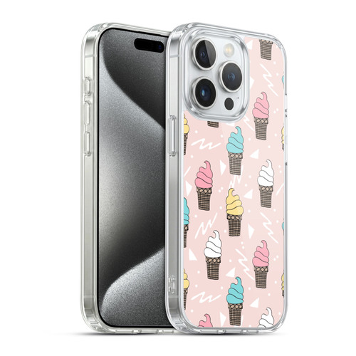 Andrea Lauren Design Food Pattern Ice Cream Soft Gel Case for Apple iPhone 15 Pro & MagSafe