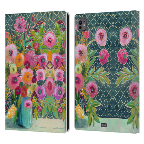 Suzanne Allard Floral Graphics Hope Springs Leather Book Wallet Case Cover For Apple iPad Pro 11 M4/M5 2024/2025