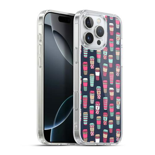 Andrea Lauren Design Food Pattern Coffee Soft Gel Case for Apple iPhone 16 Pro Max & MagSafe