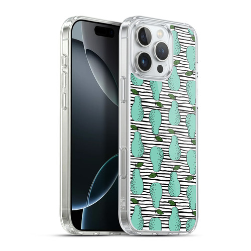 Andrea Lauren Design Food Pattern Pear Soft Gel Case for Apple iPhone 16 Pro Max & MagSafe