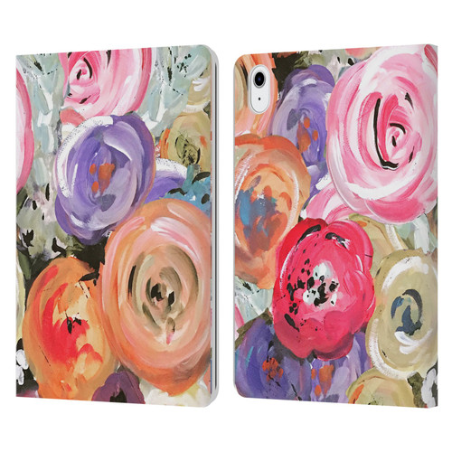 Haley Bush Floral Painting Colorful Leather Book Wallet Case Cover For Apple iPad Air 11 2020/2022/2024/2025