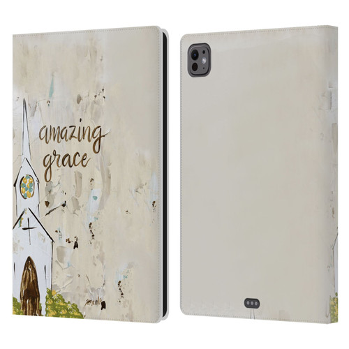 Haley Bush Church Painting Art Leather Book Wallet Case Cover For Apple iPad Pro 11 M4/M5 2024/2025