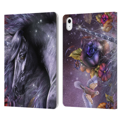 Laurie Prindle Fantasy Horse Blue Rose Unicorn Leather Book Wallet Case Cover For Apple iPad Air 11 2020/2022/2024/2025