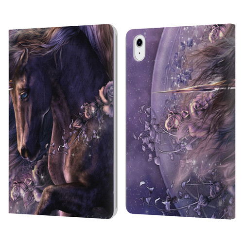 Laurie Prindle Fantasy Horse Chimera Black Rose Unicorn Leather Book Wallet Case Cover For Apple iPad Air 11 2020/2022/2024/2025