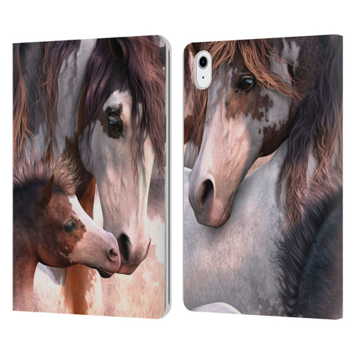 Laurie Prindle Western Stallion Generations Leather Book Wallet Case Cover For Apple iPad Air 11 2020/2022/2024/2025
