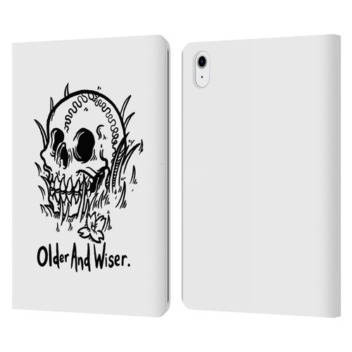 Matt Bailey Skull Older And Wiser Leather Book Wallet Case Cover For Apple iPad Air 11 2020/2022/2024/2025
