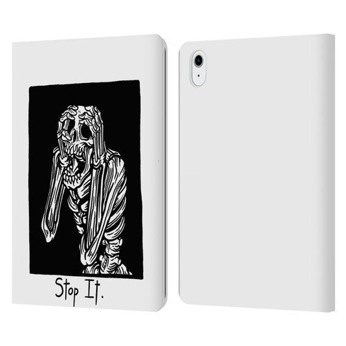 Matt Bailey Skull Stop It Leather Book Wallet Case Cover For Apple iPad Air 11 2020/2022/2024/2025