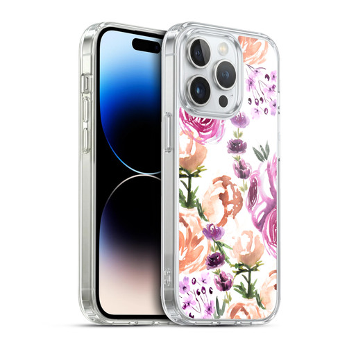 Anis Illustration Flowers Watercolour Soft Gel Case for Apple iPhone 13 Pro & MagSafe