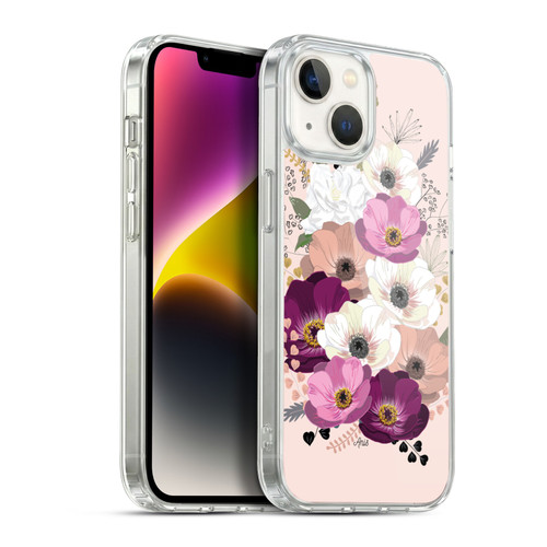 Anis Illustration Flowers Bouquet 1 Soft Gel Case for Apple iPhone 14