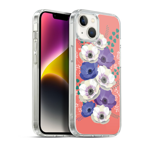 Anis Illustration Flowers Bouquet 4 Soft Gel Case for Apple iPhone 14 Plus & MagSafe