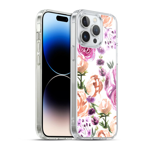 Anis Illustration Flowers Watercolour Soft Gel Case for Apple iPhone 14 Pro Max & MagSafe