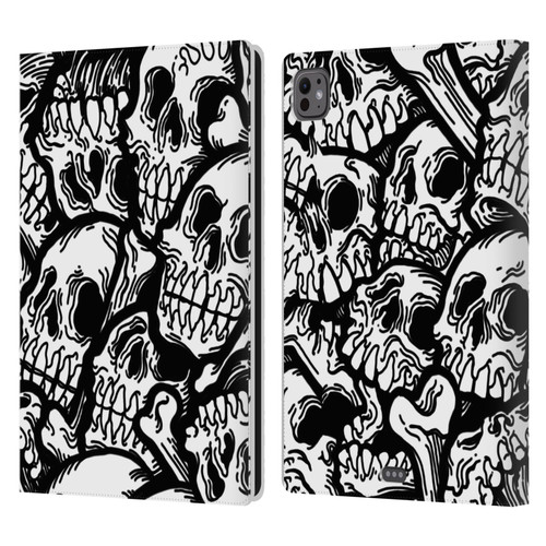 Matt Bailey Skull All Over Leather Book Wallet Case Cover For Apple iPad Pro 11 M4/M5 2024/2025