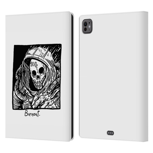 Matt Bailey Skull Burnout Leather Book Wallet Case Cover For Apple iPad Pro 11 M4/M5 2024/2025