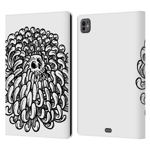 Matt Bailey Skull Flower Leather Book Wallet Case Cover For Apple iPad Pro 11 M4/M5 2024/2025