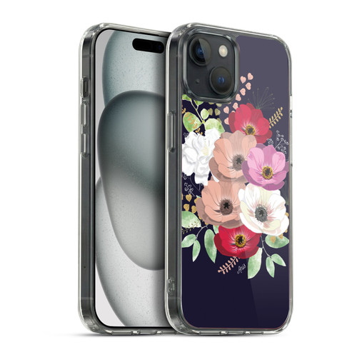 Anis Illustration Flowers Bouquet 2 Soft Gel Case for Apple iPhone 15 Plus & MagSafe