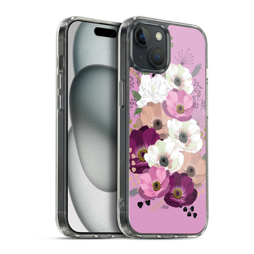 Anis Illustration Flowers Bouquet 3 Soft Gel Case for Apple iPhone 15 Plus & MagSafe