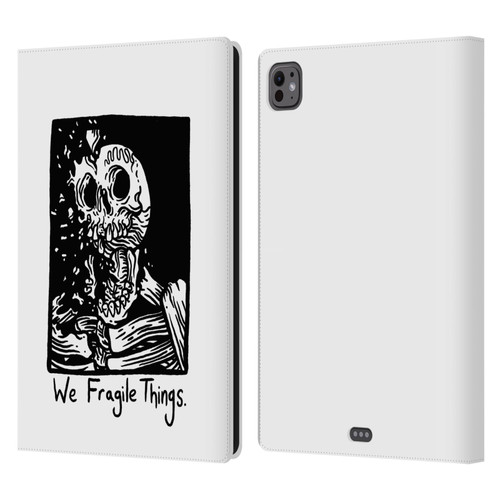 Matt Bailey Skull We Fragile Things Leather Book Wallet Case Cover For Apple iPad Pro 11 M4/M5 2024/2025