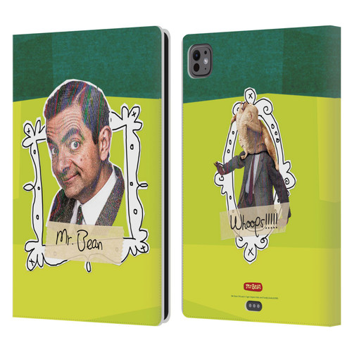 Mr. Bean Doodle Art Portrait Leather Book Wallet Case Cover For Apple iPad Pro 11 M4/M5 2024/2025
