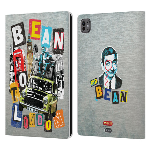 Mr. Bean Graphic Art Bean To London Leather Book Wallet Case Cover For Apple iPad Pro 11 M4/M5 2024/2025
