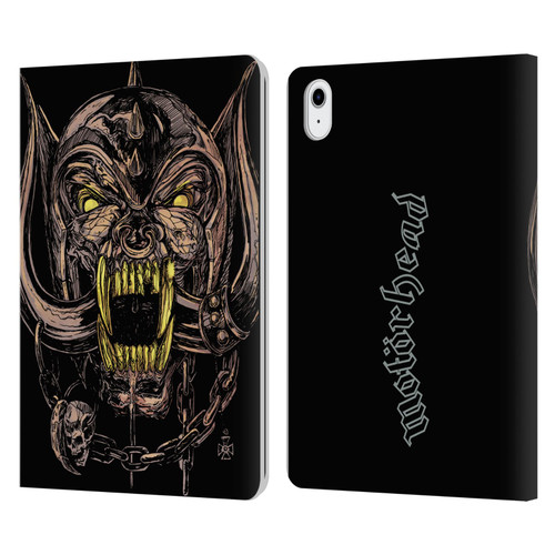 Motorhead Graphics Snaggletooth Leather Book Wallet Case Cover For Apple iPad Air 11 2020/2022/2024/2025