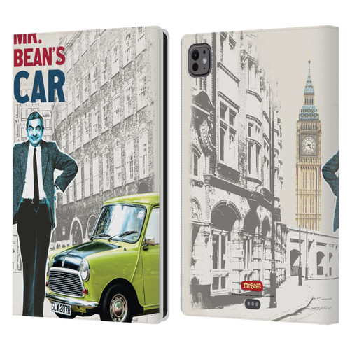 Mr. Bean London Art With Car Leather Book Wallet Case Cover For Apple iPad Pro 11 M4/M5 2024/2025