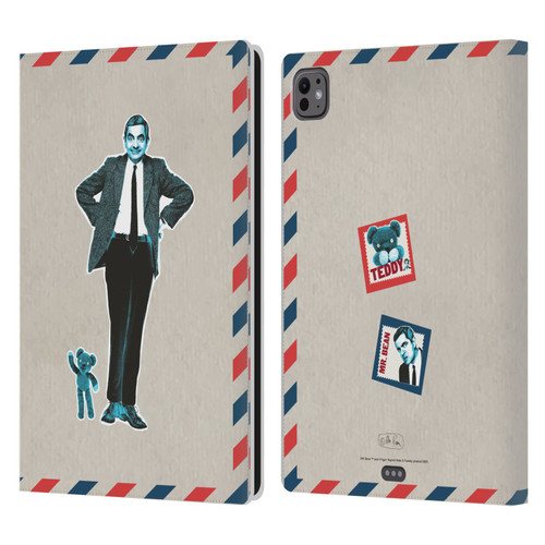 Mr. Bean London Art Postcard Leather Book Wallet Case Cover For Apple iPad Pro 11 M4/M5 2024/2025