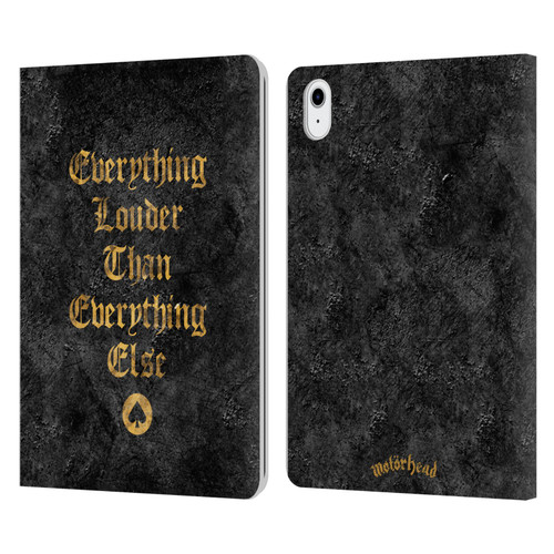 Motorhead Key Art Everything Louder Leather Book Wallet Case Cover For Apple iPad Air 11 2020/2022/2024/2025