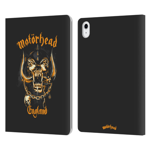 Motorhead Logo Warpig England Leather Book Wallet Case Cover For Apple iPad Air 11 2020/2022/2024/2025