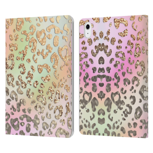 Monika Strigel Dreamland Gold Leopard Leather Book Wallet Case Cover For Apple iPad Air 11 2020/2022/2024/2025/2026