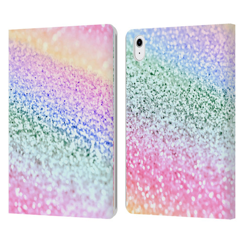 Monika Strigel Glitter Collection Unircorn Rainbow Leather Book Wallet Case Cover For Apple iPad Air 11 2020/2022/2024/2025/2026