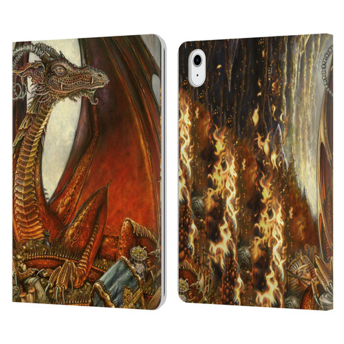 Myles Pinkney Mythical Treasure Dragon Leather Book Wallet Case Cover For Apple iPad Air 11 2020/2022/2024/2025