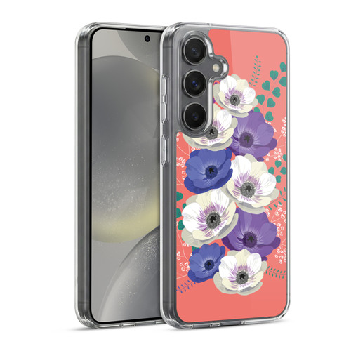 Anis Illustration Flowers Bouquet 4 Soft Gel Case for Samsung Galaxy S24 5G & MagSafe