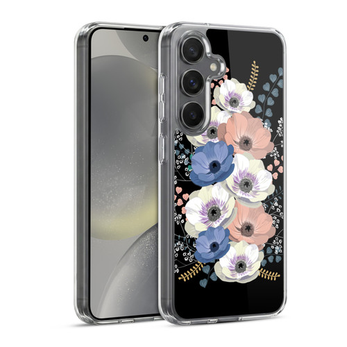 Anis Illustration Flowers Bouquet 5 Soft Gel Case for Samsung Galaxy S24 5G & MagSafe