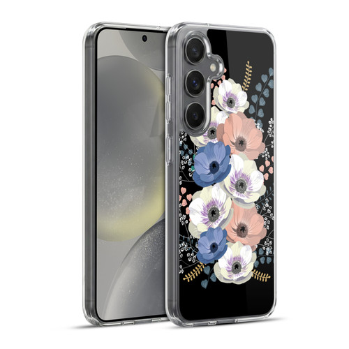 Anis Illustration Flowers Bouquet 5 Soft Gel Case for Samsung Galaxy S24+ 5G & MagSafe