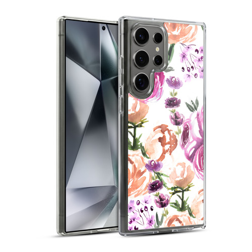 Anis Illustration Flowers Watercolour Soft Gel Case for Samsung Galaxy S24 Ultra 5G & MagSafe