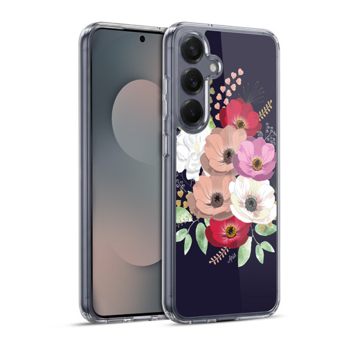 Anis Illustration Flowers Bouquet 2 Soft Gel Case for Samsung Galaxy S25+ & MagSafe