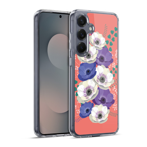 Anis Illustration Flowers Bouquet 4 Soft Gel Case for Samsung Galaxy S25+ & MagSafe