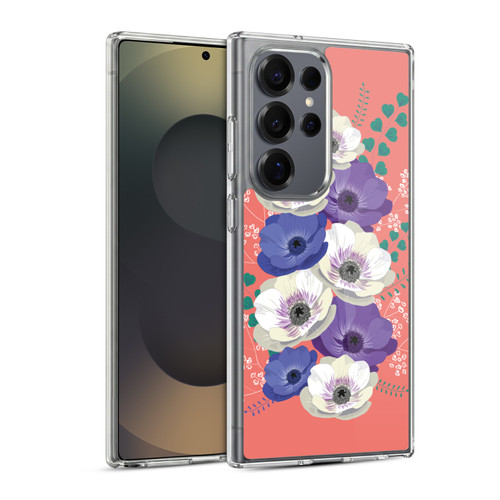 Anis Illustration Flowers Bouquet 4 Soft Gel Case for Samsung Galaxy S25 Ultra & MagSafe