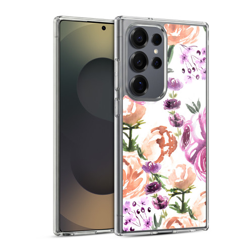 Anis Illustration Flowers Watercolour Soft Gel Case for Samsung Galaxy S25 Ultra & MagSafe