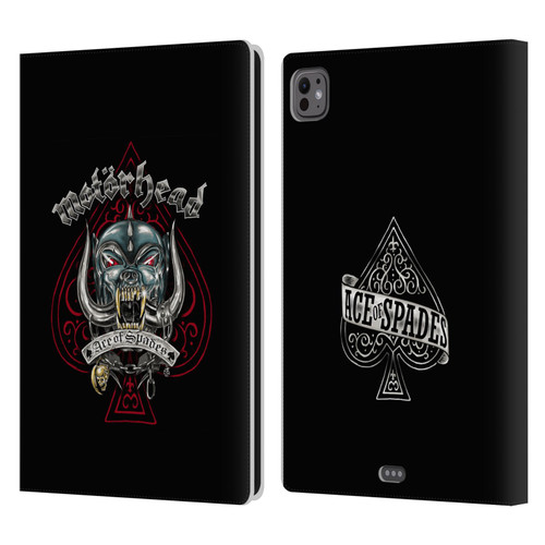Motorhead Graphics Ace Of Spades Dog Leather Book Wallet Case Cover For Apple iPad Pro 11 M4/M5 2024/2025