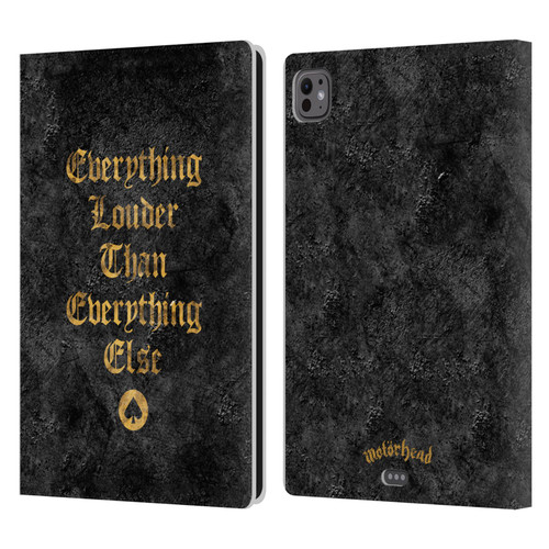 Motorhead Key Art Everything Louder Leather Book Wallet Case Cover For Apple iPad Pro 11 M4/M5 2024/2025
