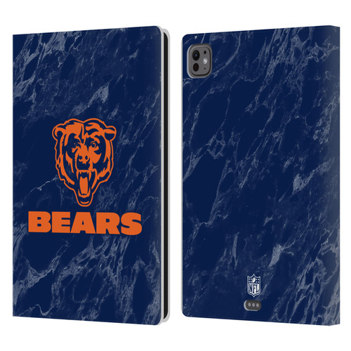NFL Chicago Bears Graphics Coloured Marble Leather Book Wallet Case Cover For Apple iPad Pro 11 M4/M5 2024/2025
