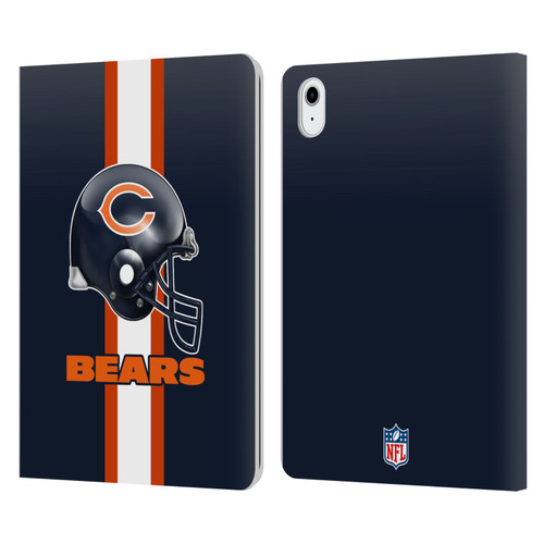 NFL Chicago Bears Logo Helmet Leather Book Wallet Case Cover For Apple iPad Air 11 2020/2022/2024/2025/2026