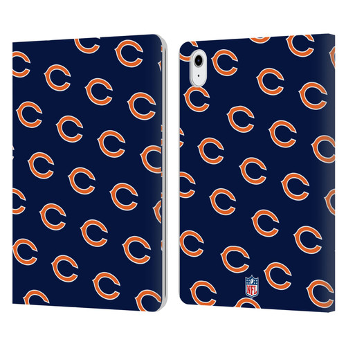 NFL Chicago Bears Artwork Patterns Leather Book Wallet Case Cover For Apple iPad Air 11 2020/2022/2024/2025/2026