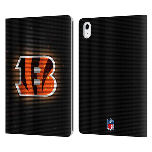 NFL Cincinnati Bengals Artwork LED Leather Book Wallet Case Cover For Apple iPad Air 11 2020/2022/2024/2025/2026
