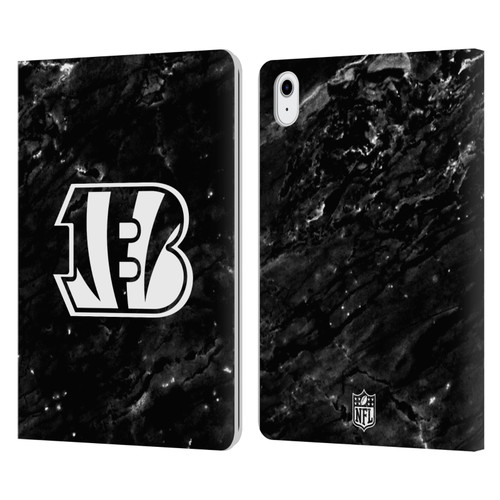 NFL Cincinnati Bengals Artwork Marble Leather Book Wallet Case Cover For Apple iPad Air 11 2020/2022/2024/2025/2026