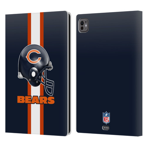 NFL Chicago Bears Logo Helmet Leather Book Wallet Case Cover For Apple iPad Pro 11 M4/M5 2024/2025