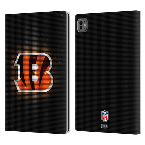 NFL Cincinnati Bengals Artwork LED Leather Book Wallet Case Cover For Apple iPad Pro 11 M4/M5 2024/2025